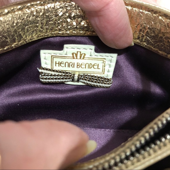 Henri Bindel Gold Leather Mini Crossbody - Picture 5 of 13